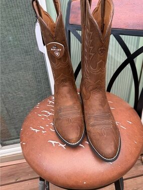 Ariat Womens Heritage Distressed Western R Toe Cowboy Boots ( NO BOX) Sz 9